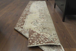 Vintage Oushak Runner Rug - Thumbnail