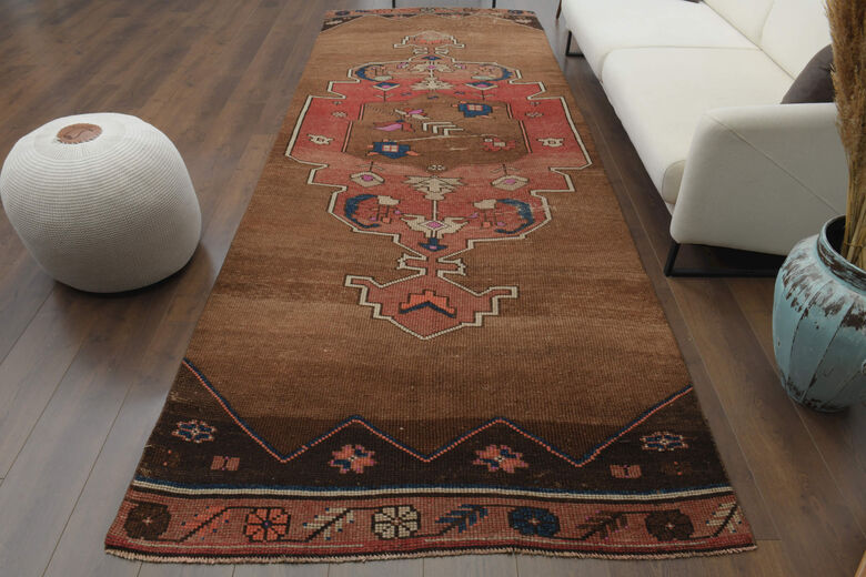 Vintage Wide Brown Runner