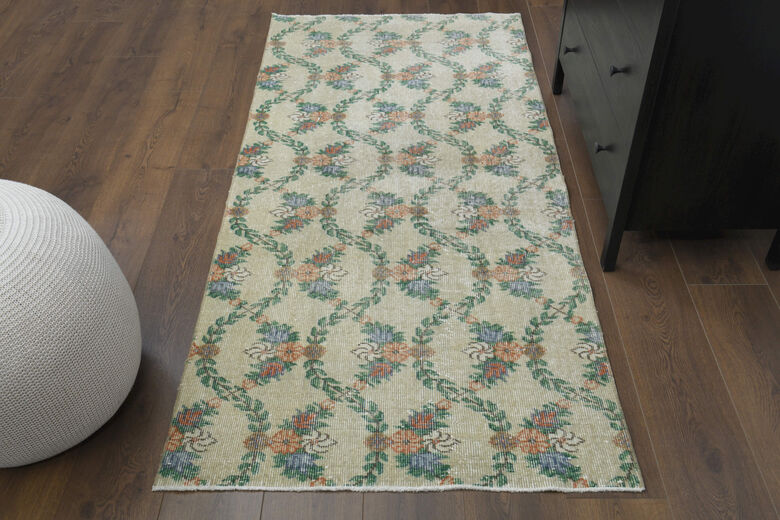 Wool Anatolian Retro Runner Rug