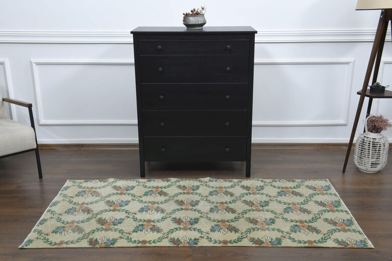 Wool Anatolian Retro Runner Rug