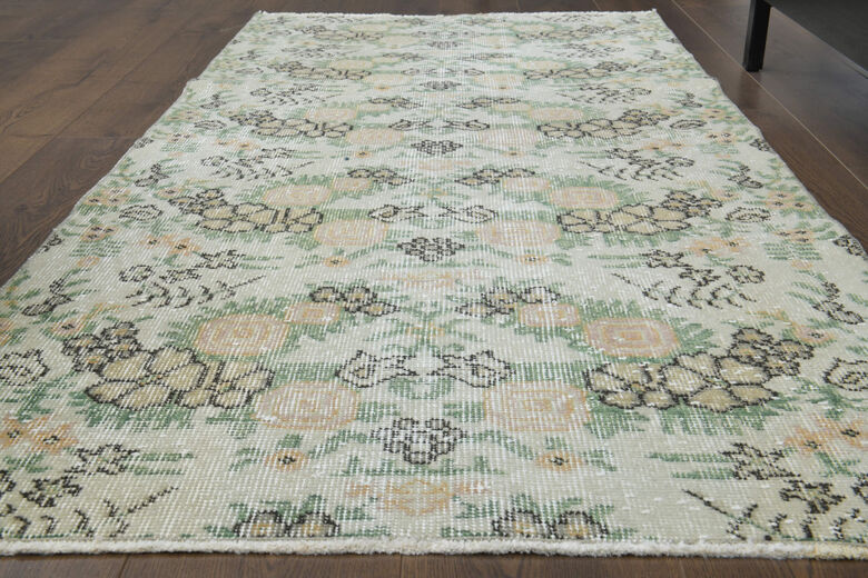Beige Vintage Anatolian Runner Rug
