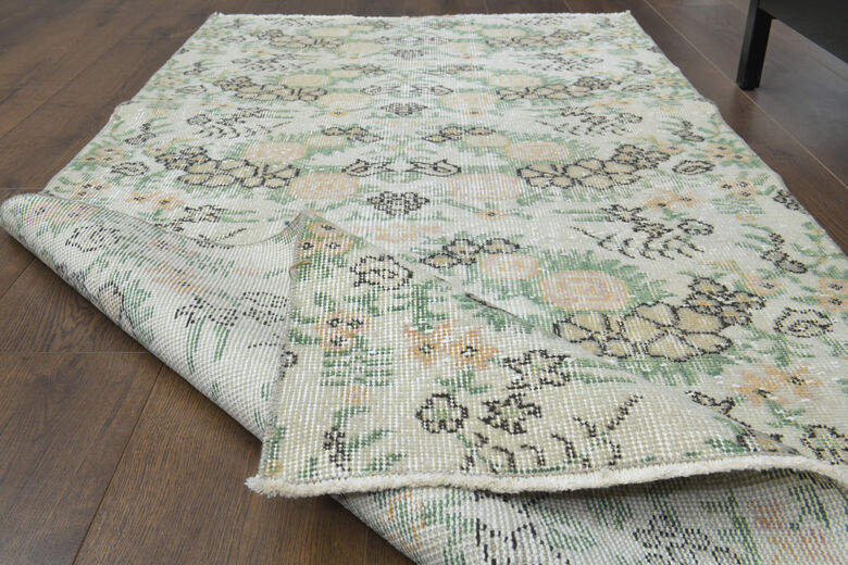 Beige Vintage Anatolian Runner Rug