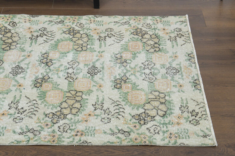 Beige Vintage Anatolian Runner Rug