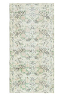 Beige Vintage Anatolian Runner Rug - Thumbnail