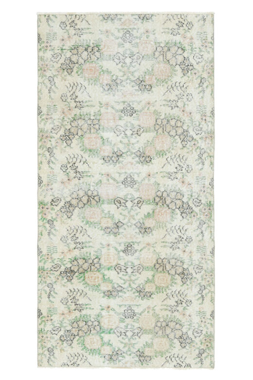 Beige Vintage Anatolian Runner Rug