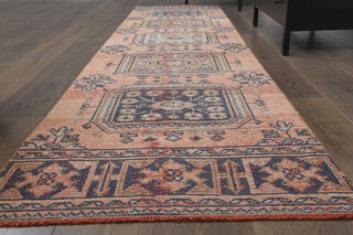 Turkish Vintage Runner Rug - Thumbnail