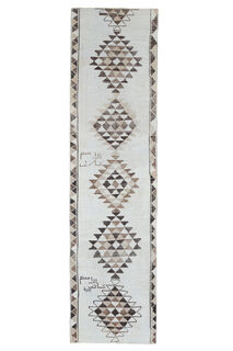 ICE WHITE - Turkish Runner Rug - Thumbnail