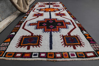 Turkish Vintage Runner Rug - Thumbnail