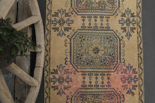 Turkish Vintage Runner Rug - Thumbnail