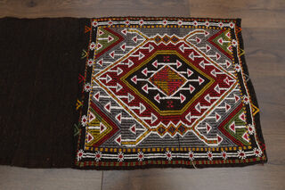 2x8 Brown Turkish Kilim Runner - Thumbnail