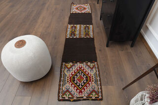 2x8 Brown Turkish Kilim Runner - Thumbnail