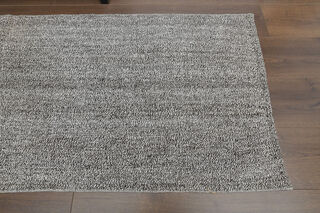 2x7 Gray Natural Kilim Runner Rug - Thumbnail