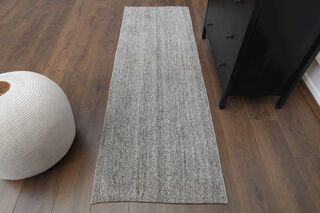 2x7 Gray Natural Kilim Runner Rug - Thumbnail