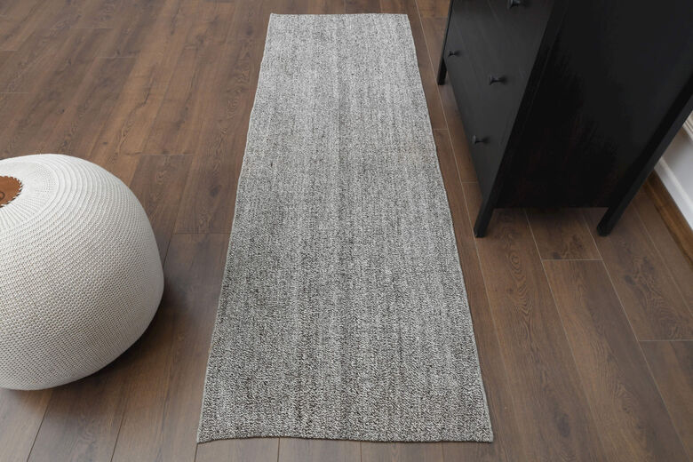 2x7 Gray Natural Kilim Runner Rug