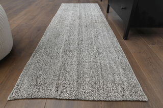 2x7 Gray Natural Kilim Runner Rug - Thumbnail