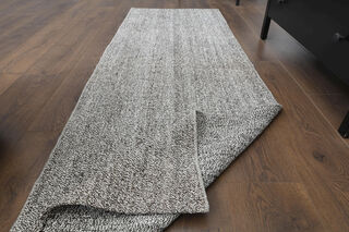 2x7 Gray Natural Kilim Runner Rug - Thumbnail