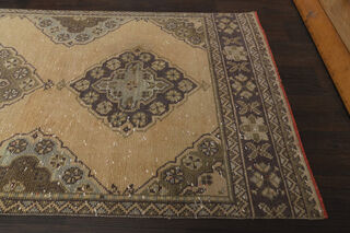 3x12 Faded Neutral Turkish Runner Rug - Thumbnail