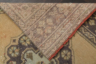 3x12 Faded Neutral Turkish Runner Rug - Thumbnail