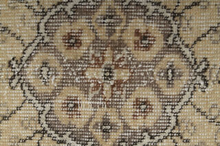 3x7 Handmade Neutral Short Runner Rug - Thumbnail