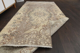 3x7 Handmade Neutral Short Runner Rug - Thumbnail