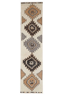 3x11 Bohemian Hand Knotted Runner Rug - Thumbnail