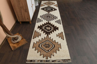 3x11 Bohemian Hand Knotted Runner Rug - Thumbnail