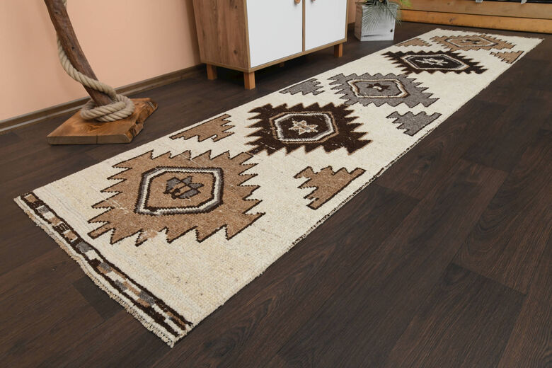 3x11 Bohemian Hand Knotted Runner Rug