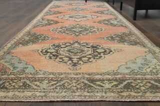 Oriental Wide Handmade Turkish Runner Rug - Thumbnail