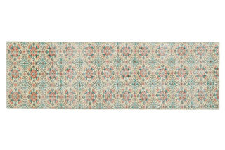 3x9 Floral Turkish Runner Rug - Thumbnail