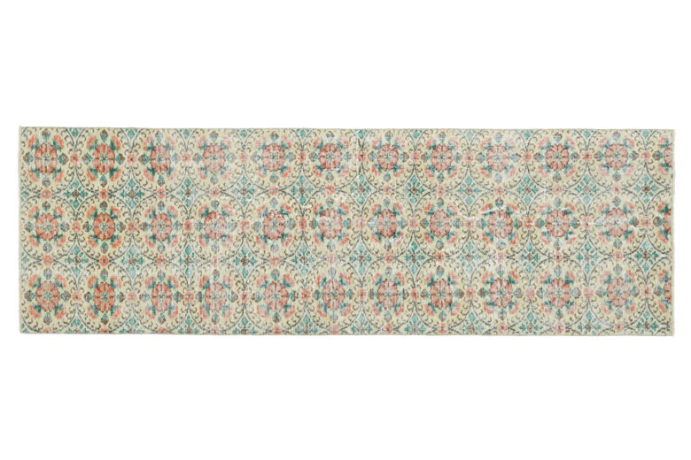 3x9 Floral Turkish Runner Rug