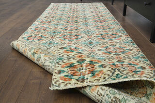 3x9 Floral Turkish Runner Rug - Thumbnail