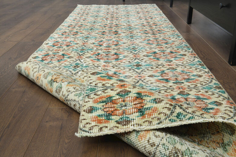 3x9 Floral Turkish Runner Rug