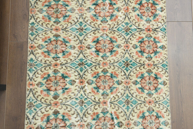 3x9 Floral Turkish Runner Rug