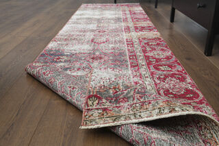 3x10 Floral Wool Turkish Runner Rug - Thumbnail