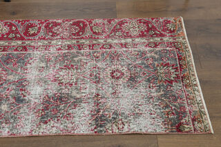 3x10 Floral Wool Turkish Runner Rug - Thumbnail