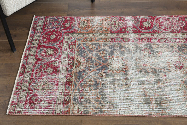 3x10 Floral Wool Turkish Runner Rug