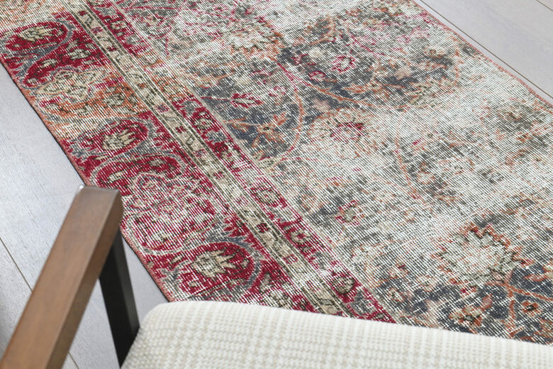 3x10 Floral Wool Turkish Runner Rug