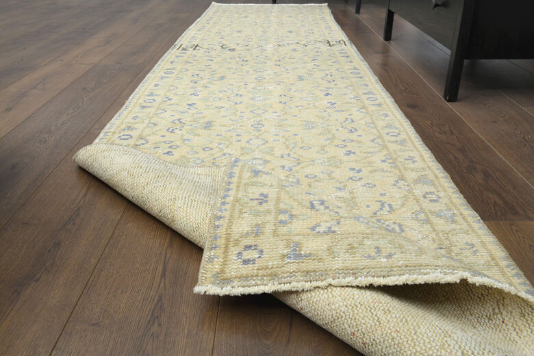 3x10 Neutral Floral Runner Rug