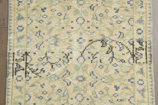 3x10 Neutral Floral Runner Rug - Thumbnail