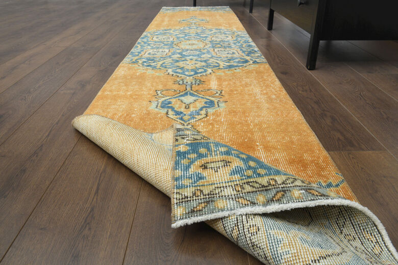 2x10 Oriental Orange Turkish Runner Rug