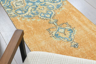 2x10 Oriental Orange Turkish Runner Rug - Thumbnail