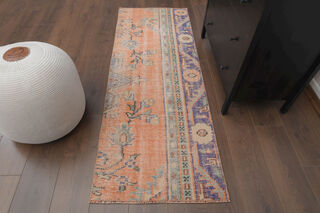 Turkish Vintage Runner Rug - Thumbnail