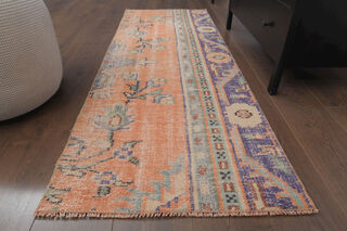 Turkish Vintage Runner Rug - Thumbnail