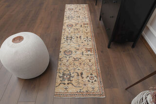 Turkish Vintage Runner Rug - Thumbnail