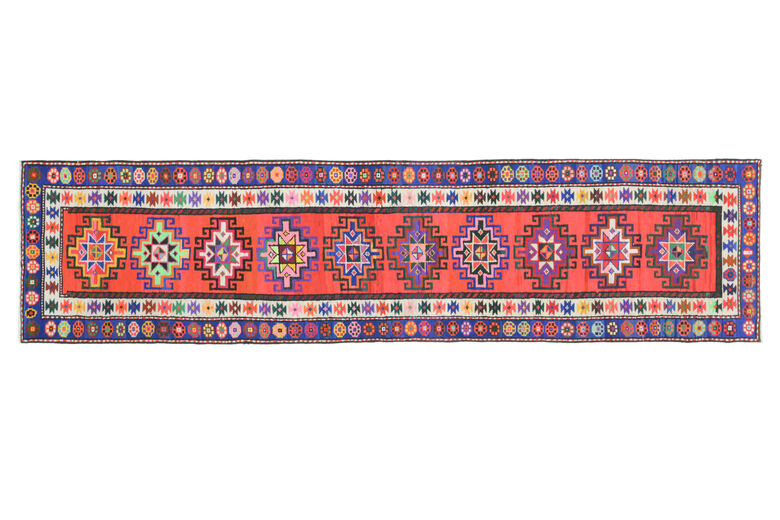 Colorful Vintage Turkish Runner