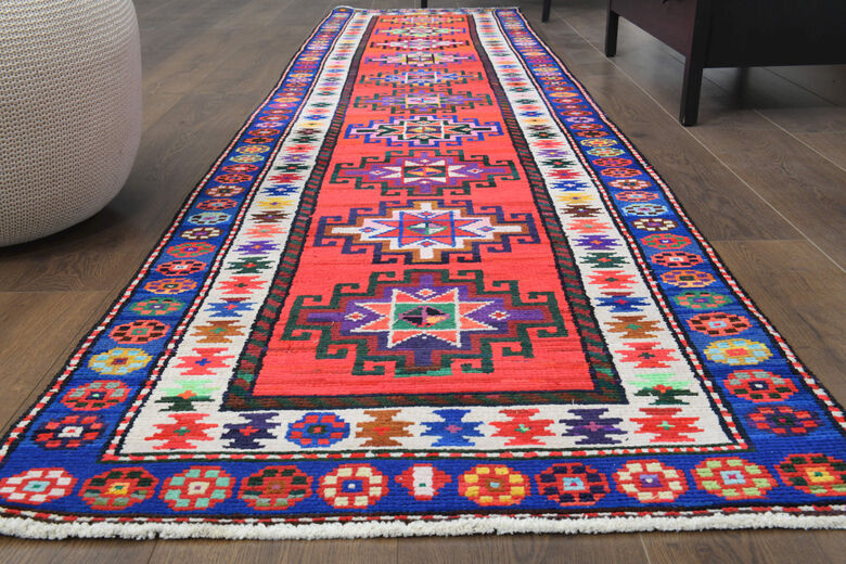 Colorful Vintage Turkish Runner