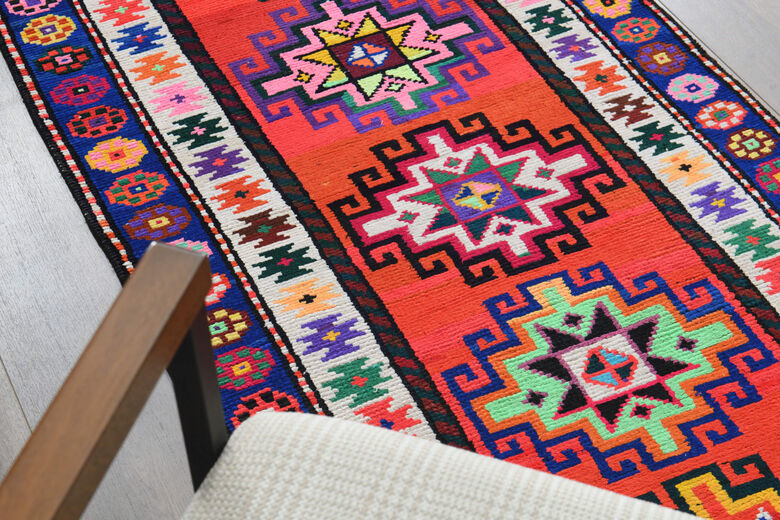 Colorful Vintage Turkish Runner