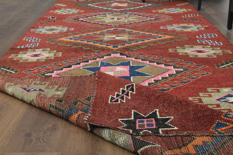 Traditional Wide Vintage Anatolian Runner