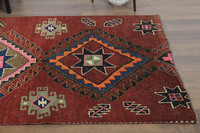 Traditional Wide Vintage Anatolian Runner