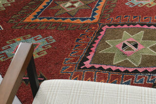 Traditional Wide Vintage Anatolian Runner - Thumbnail
